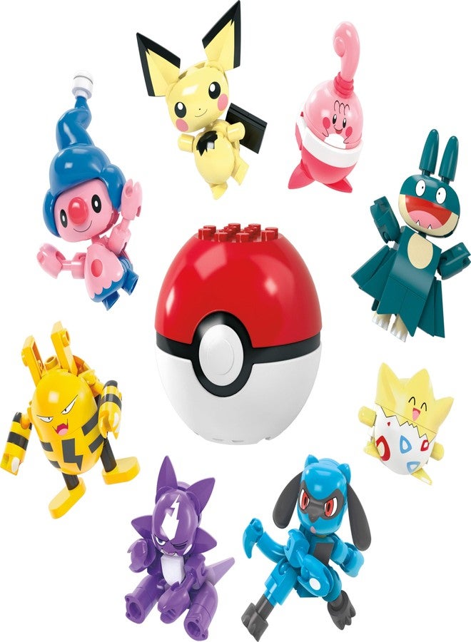 Mega Brands MEGA Pokemon Building Toys Set Trainer 8 Pack with 189 Pieces, 8 Articulated and Poseable Characters, 2 Inches Tall, for Kids - Image 1